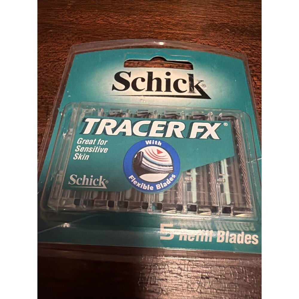 SCHICK TRACER FX BLADES Sensitive Skin, 1 Pack of 5 Cartridges, Discontinued NEW